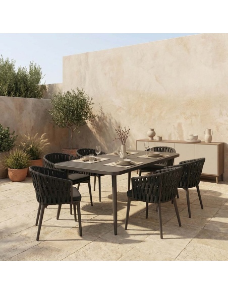 Conviva: Gartenesstisch aus Aluminium