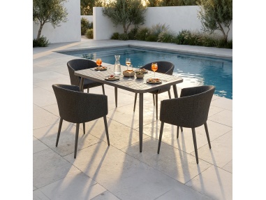 Conviva: Gartenesstisch aus Aluminium