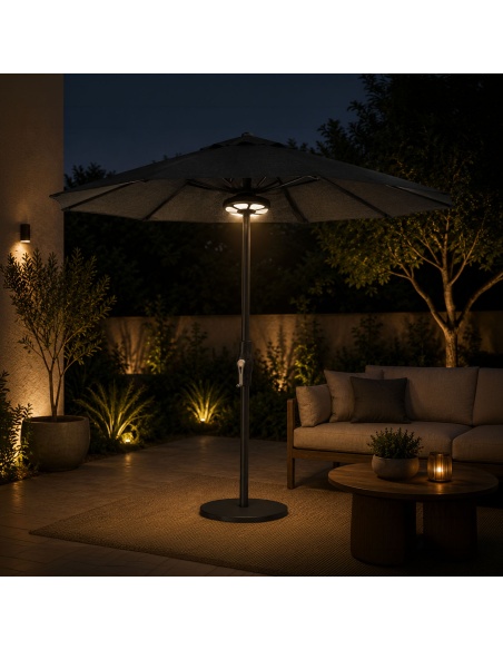 LED-Klemmleuchte für Sonnenschirm - Kompatibel mit Klika und Lybra