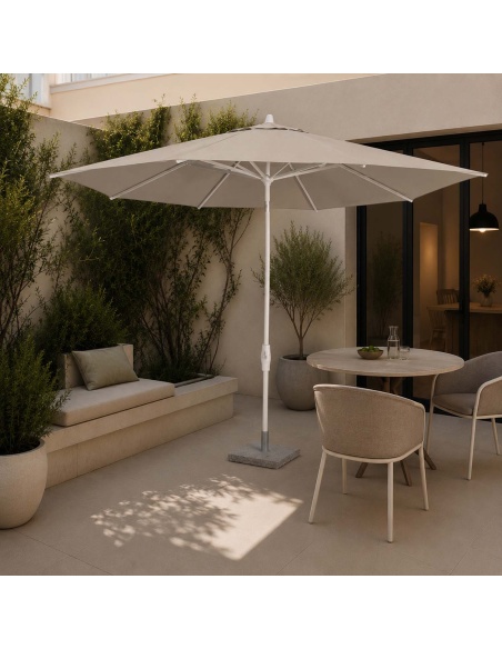 Lybra: Neigbarer Sonnenschirm mit Mittelmast und EquiTilt®-Technologie