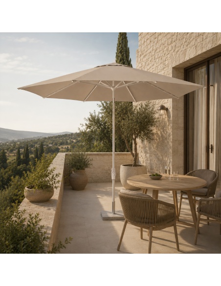 Lybra: Neigbarer Sonnenschirm mit Mittelmast und EquiTilt®-Technologie