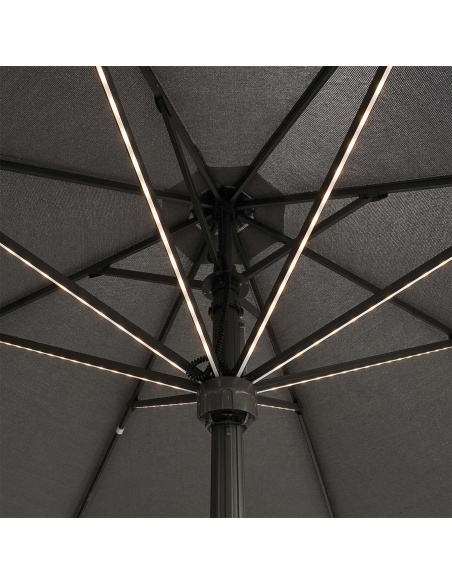 Hydrus: Professioneller Sonnenschirm mit Mittelmast 5×5 m und Ø6 m