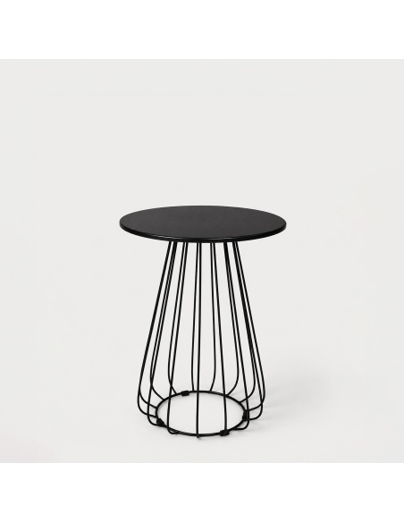 Plaka: Outdoor-Bistrotisch im Design aus Eisenrundstab