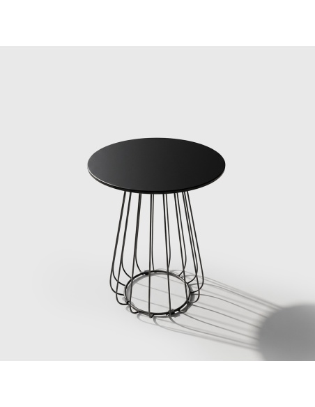 Plaka: Outdoor-Bistrotisch im Design aus Eisenrundstab