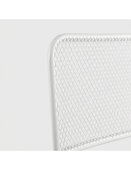 Fornax: 4er-Set Outdoor-Stühle aus Eisen mit Metallgeflecht