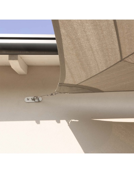 Sartya: Wandplatten-Set für Sonnensegel an gedämmter Fassade