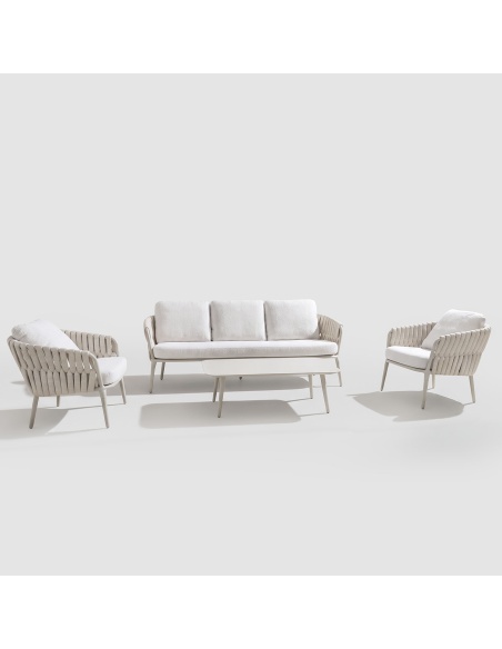 Quieta: 5-Sitzer Outdoor-Sofa-Set aus Aluminium und Rope