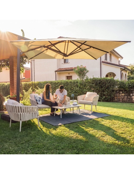Quieta: 5-Sitzer Outdoor-Sofa-Set aus Aluminium und Rope