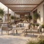 Genova - Gartenlounge mit handgeflochtenem Seil